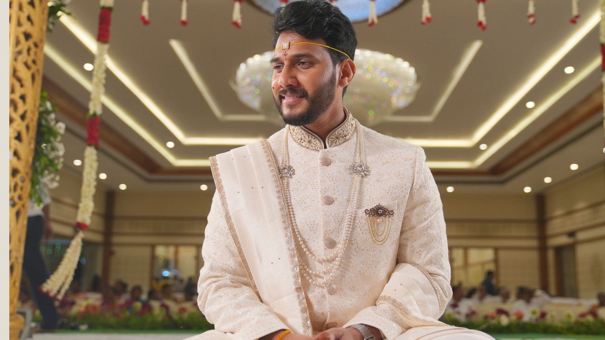 Groom at a Telugu wedding ceremony